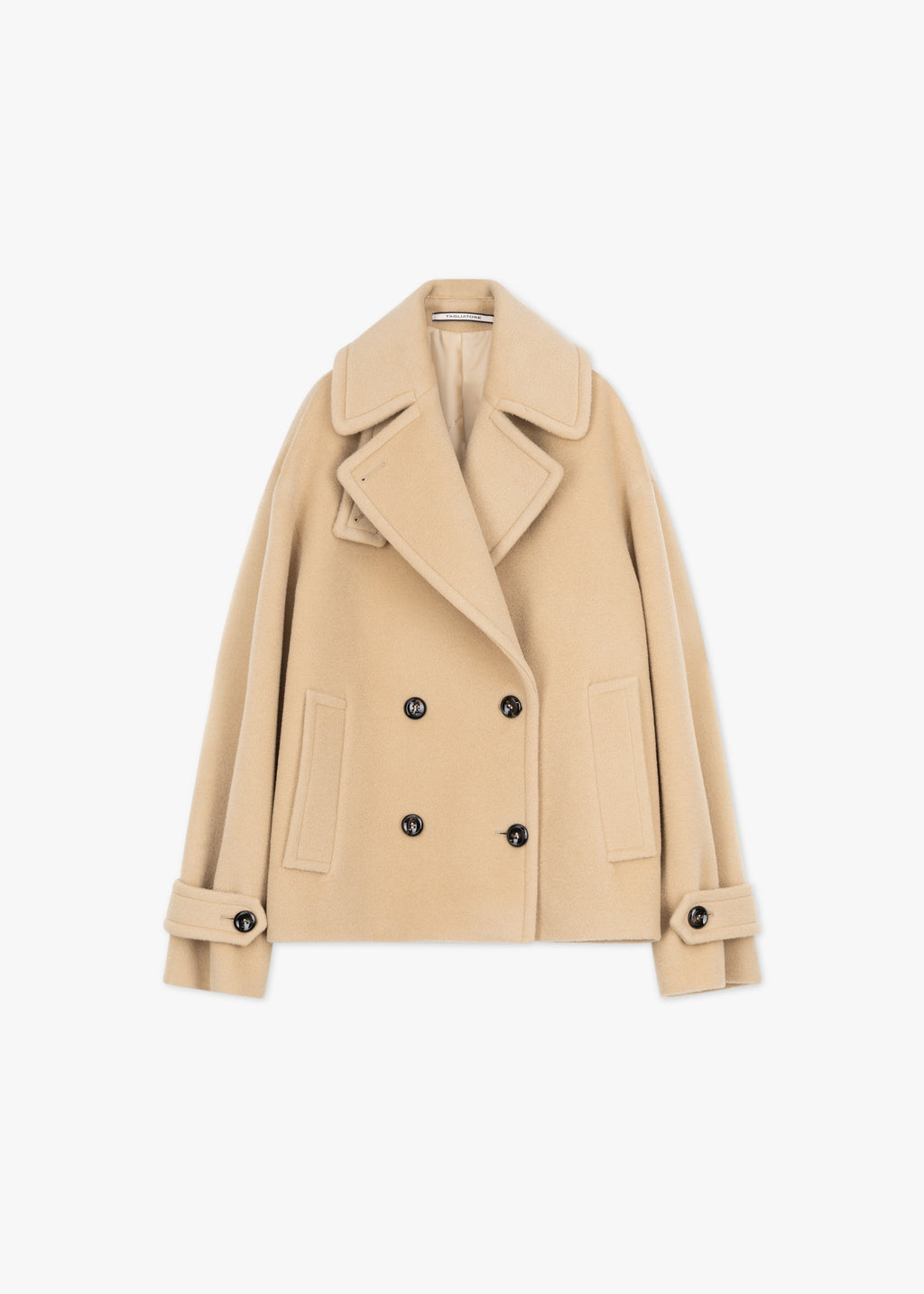 Sheila' double-breasted pea coat by Tagliatore in beige