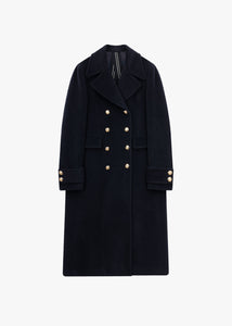 Long new wool coat by Seafarer in blue – Dantendorfer