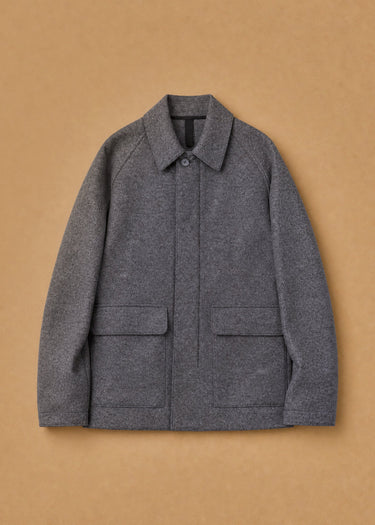 'Country' Lockere Schurwolljacke — Kraftpapier-Hintergrund