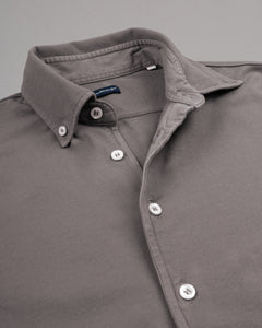 Piqué Button-Down Poloshirt