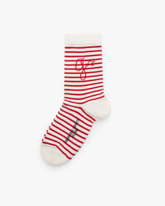Striped Cotton Blend Socks