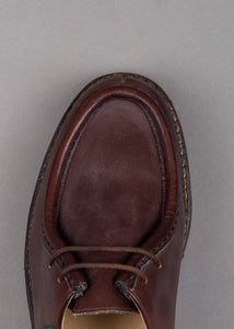 Paraboot Herren Lederschuh zum Schnüren in braun mit schwarzer Gummisohle