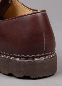 Paraboot Herren Lederschuh zum Schnüren in braun mit schwarzer Gummisohle